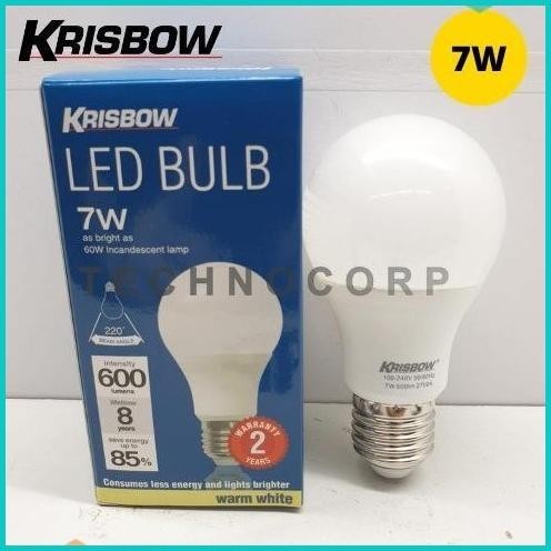 KRISBOW LAMPU LED BULB 7W WARM WHITE 7 WATT KUNING CAFE  19F3B2024 acc