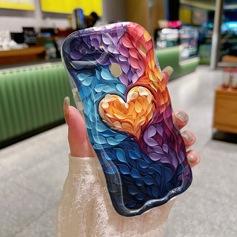 Casing Hp OPPO A7 A5s A12 A12s A11K Case sarung HP cinta manik-manik air Casing warna-warni pelindun