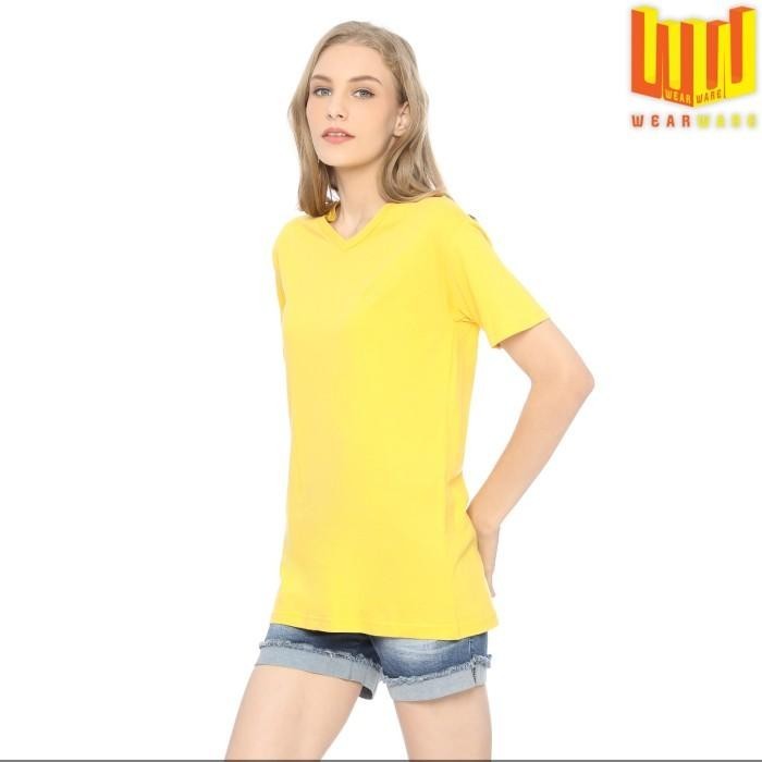 BISA COD - [BAMBOO COTTON] V NECK T SHIRT / KAOS V NECK WANITA