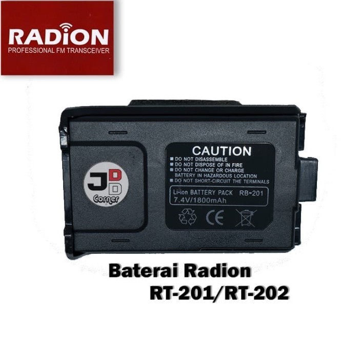 BATERAI HT RADION RT-202 ORI BARU RB-201 1800MAH RT202 RT 202
