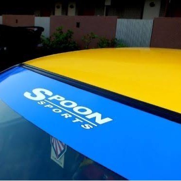 Spoon Sports Banner Windshield / Sticker / Stiker Kaca Depan Terlariss 
