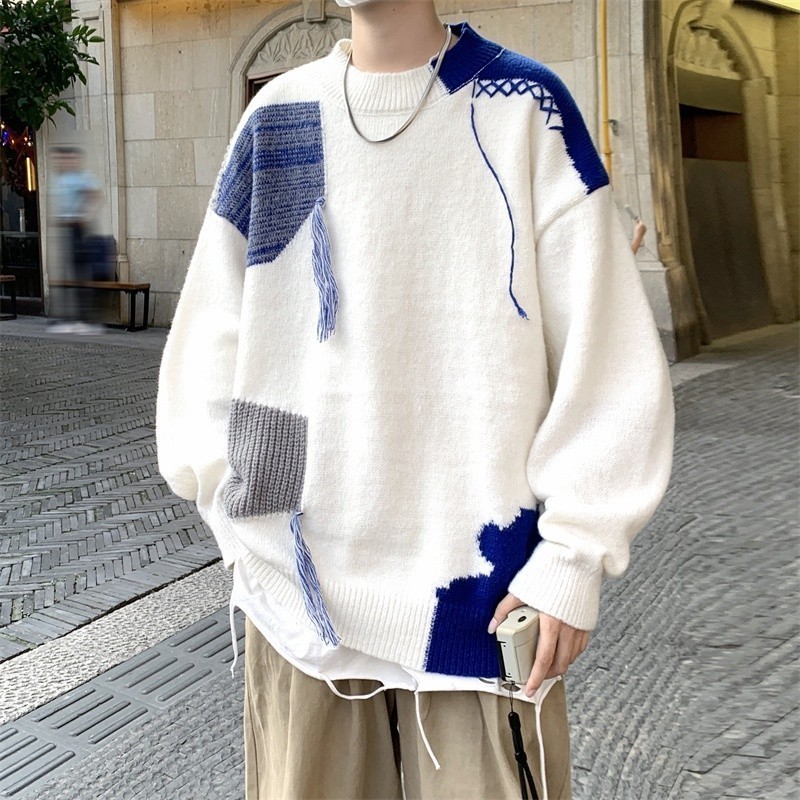 sweater pria original sweeter oversize pria switer cowok ori Sweter pria dengan perpaduan warna yang