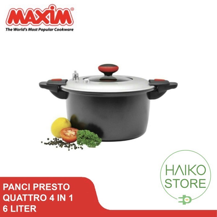 TERBARU PANCI PRESTO MAXIM 6 LITER QUATTRO SPEED COOKER 4 IN 1