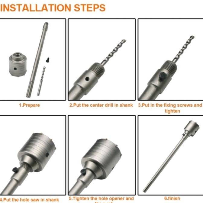 Mata Bor Hole Saw Lubang Tembok Beton Hole Saw Hallow Core Hole Saw