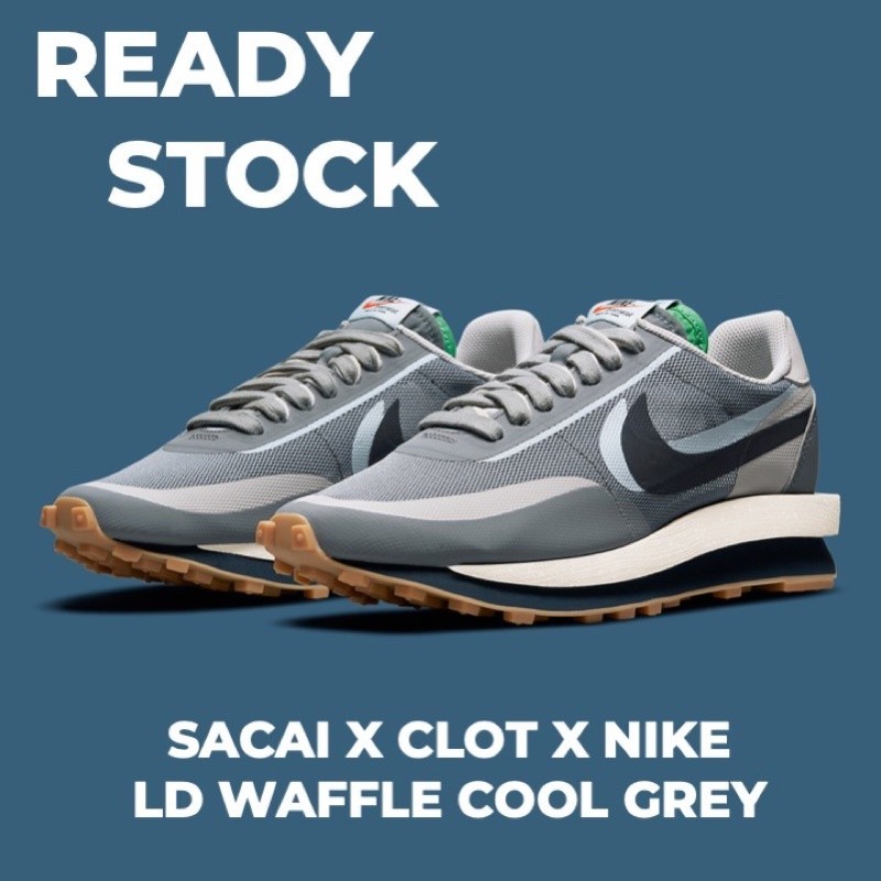 Sacai X Clot X Nike LD Waffle Cool Grey