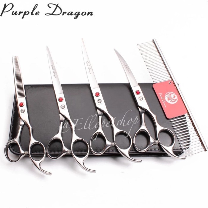 Gunting Grooming Set / Gunting Anjing / Gunting Kucing / Purple Dragon Termurah