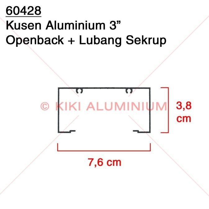 Kusen Aluminium 3" (60428) - Merk : Alexindo - Pjg. 6 Meter Viral