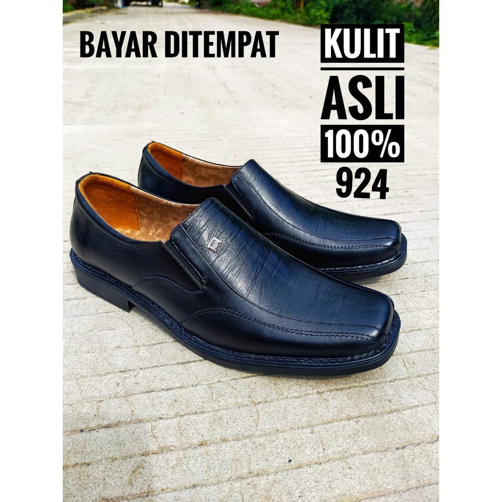 Promo Mega Sale 4.4 // sepatu pantofel kulit pria devano jumbo 924 / sepatu pantofel big size jumbo