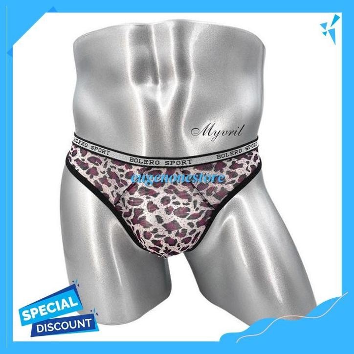 G STRING PRIA SEXY LOW WAIST MESH CD LEOPARD THONG Y TERMURAH 