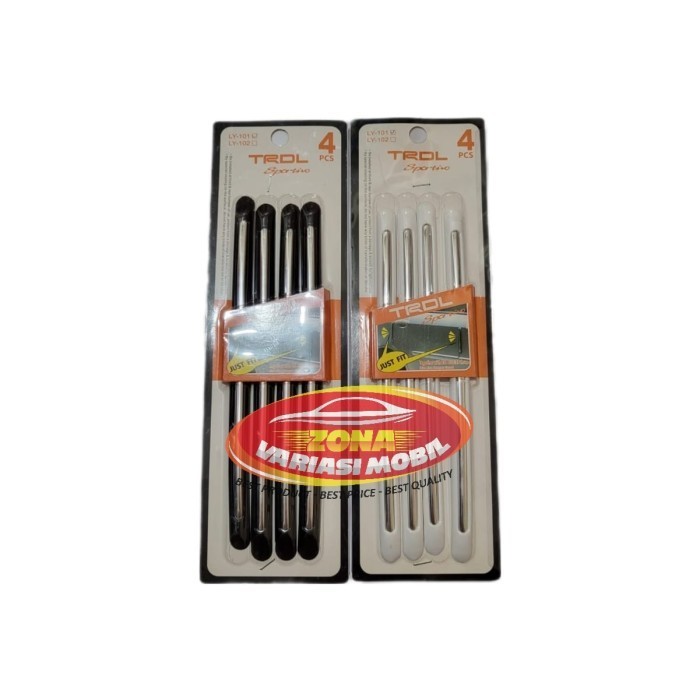 BUMPER GUARD / DOOR GUARD KARET PELINDUNG MOBIL PANJANG HITAM PUTIH