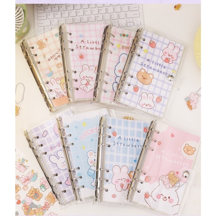 

Buku Binder A6 Diary Notebook FREE STIKER Cover PVC Waterproof Jurnal