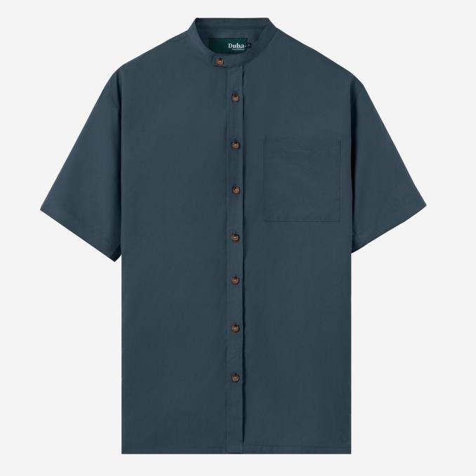 Baju Muslim Duha Muslimwear - Dhaw' Short Sleeve - Navy