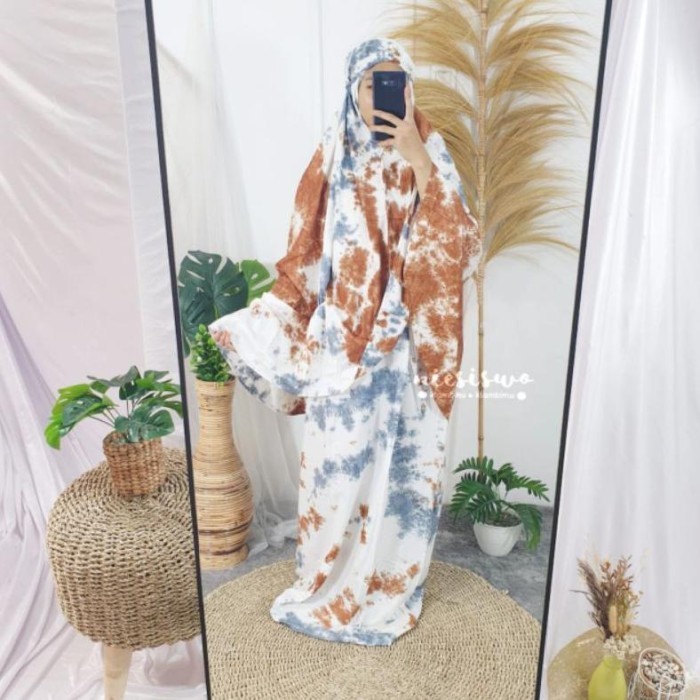 Promo Mukena Bali Dewasa Jumbo Katun Rayon_Artemis Anyelir Lorin Lamia