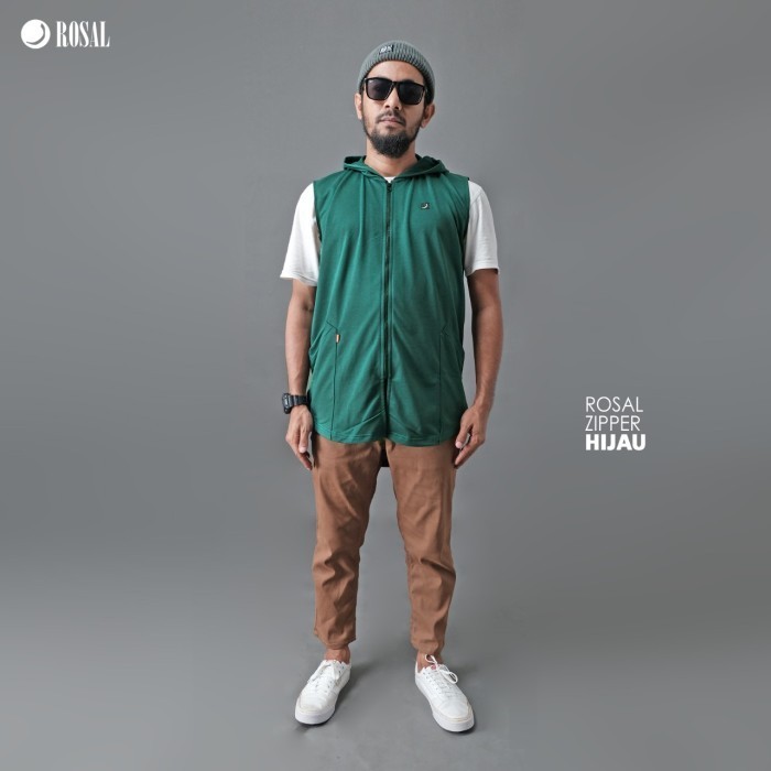 Rompi Sholat Zipper Laki Laki Dewasa Rosal Zipper