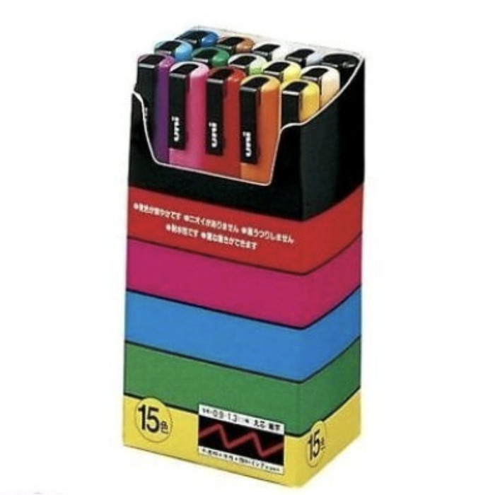 Uni Posca Pc-3M Marker Pen - Fine Tip Set 15 [Per 1 Set]