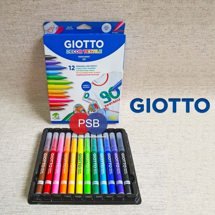 

Giotto Decor Textile Set 12 Warna / Spidol Kain