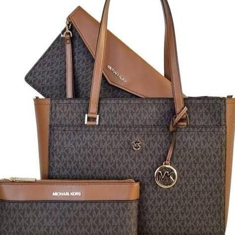 Jual Tas Wanita M1Cahel Kors Mk 3In 1 Bag Tote Color Sign Brown Ori Anindyabtarii
