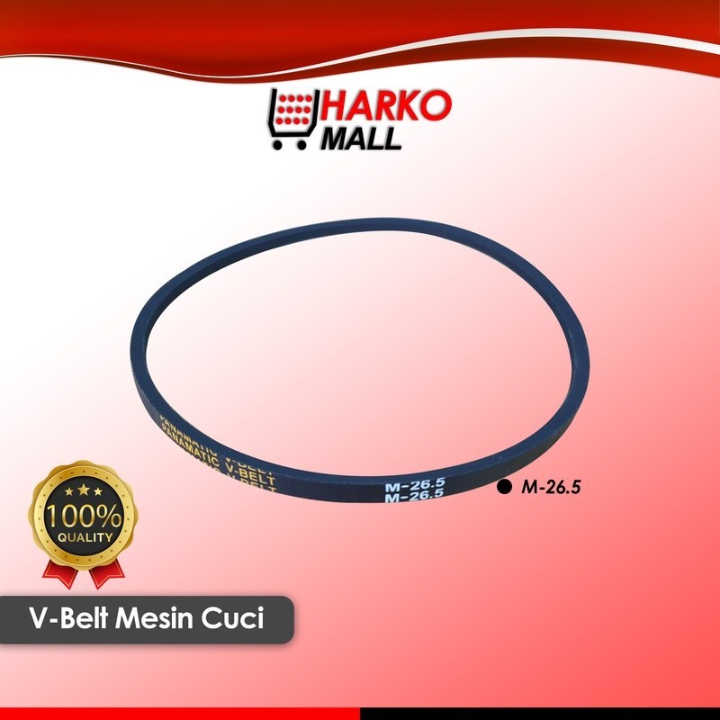 Karet Vanbelt Mesin Cuci Vanbel / Fan V Belt Universal untuk merk SANYO SHARP LG Ukuran M-26,5