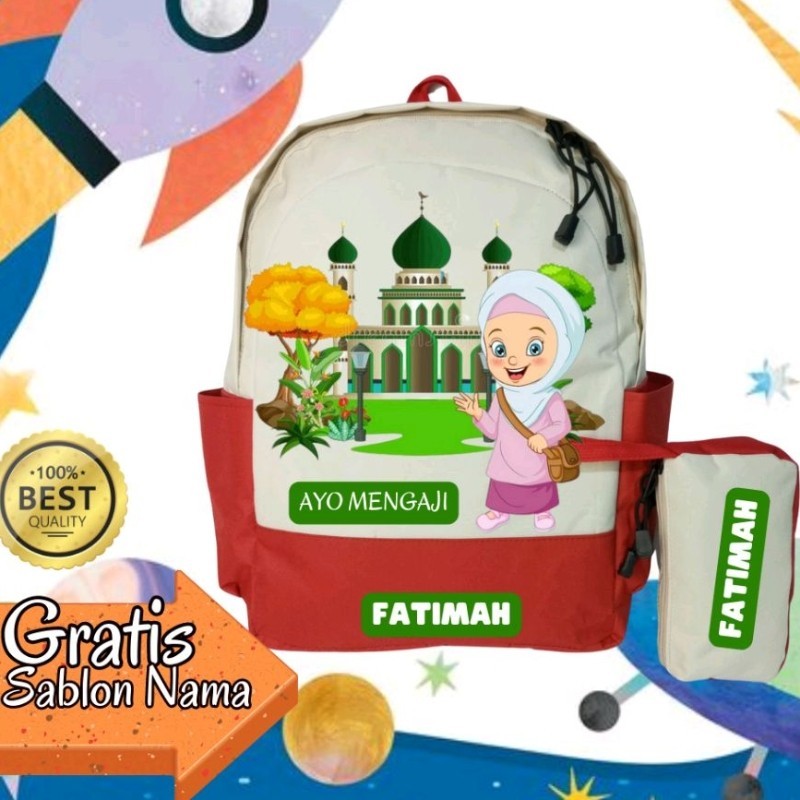TAS ANAK MENGAJI / TAS BACKPACK ANAK MENGAJI / TAS ANAK CUSTOME