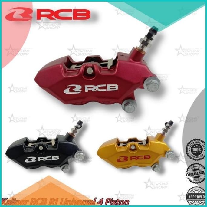Kaliper RCB R1 Series 4 Piston Universal 4p Original Kaliper Depan 19F