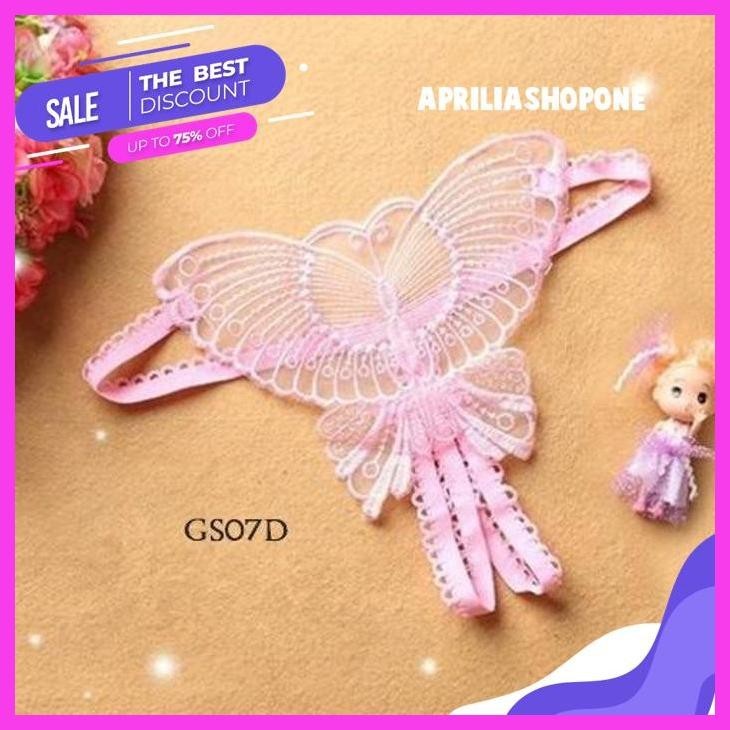 BEST PRODUK CELANA DALAM CD G-STRING OPEN CROTCH KUPU-KUPU PINK GSD