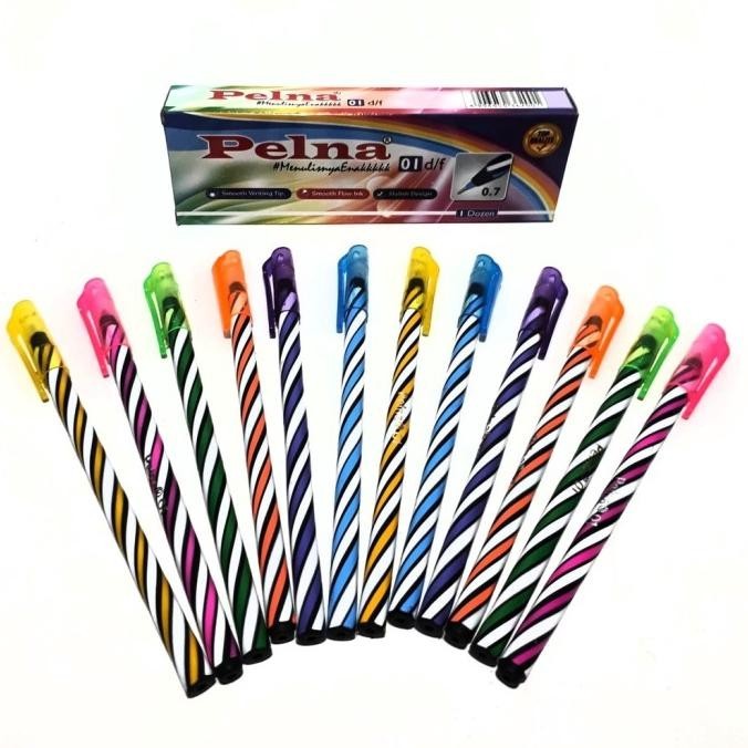 

( GROSIR 1 BOX isi 12 Pcs ) Pulpen PELNA Murah / Bolpoint Pen Alat Tul