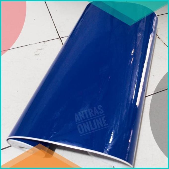stiker skotlet biru tua glossy kilap - sticker motor mobil aquarium 19