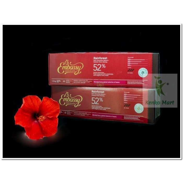 

Cabina Embassy Rainforest Dark Choco Batons 52% 1.5Kg- Coklat Stik Couverture
