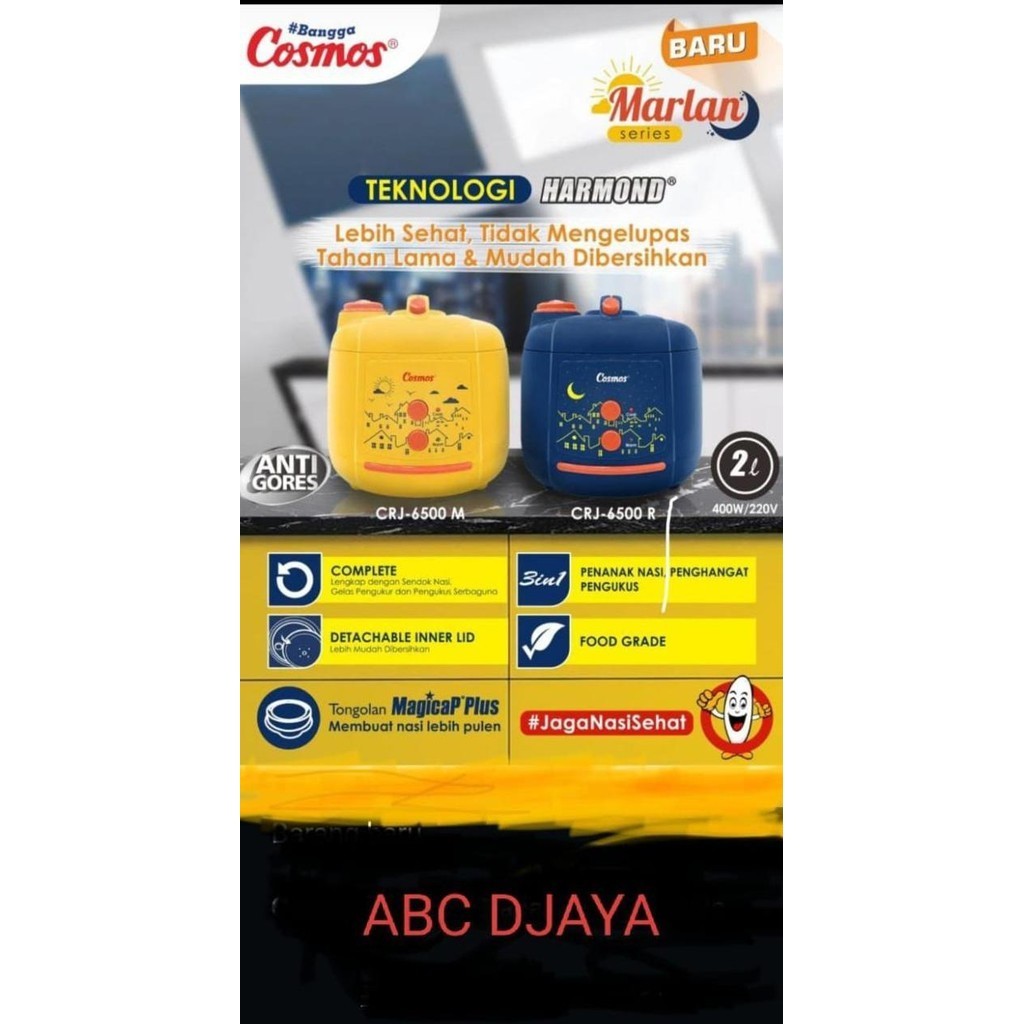 Cosmos Magic Com Rice Cooker 2 Liter Harmond Crj 6500 Crj6500 Crj-6500 Olivianashayra