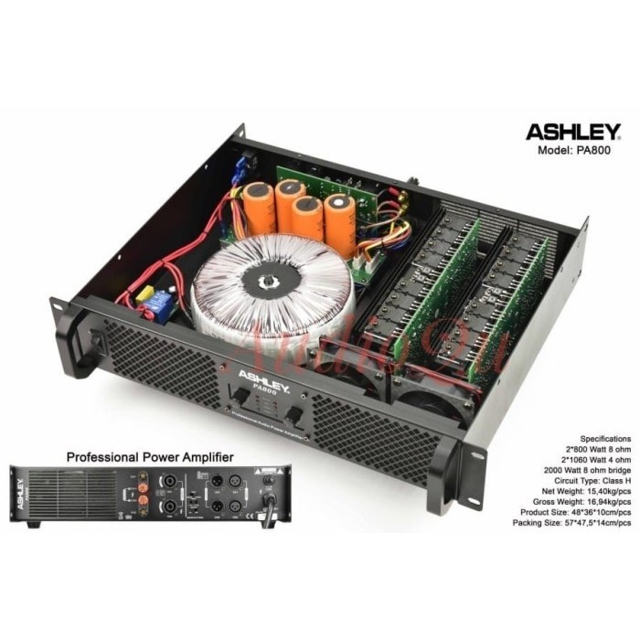 Power Amplifier Ashley PA 800 Original Ashley PA800 Ori