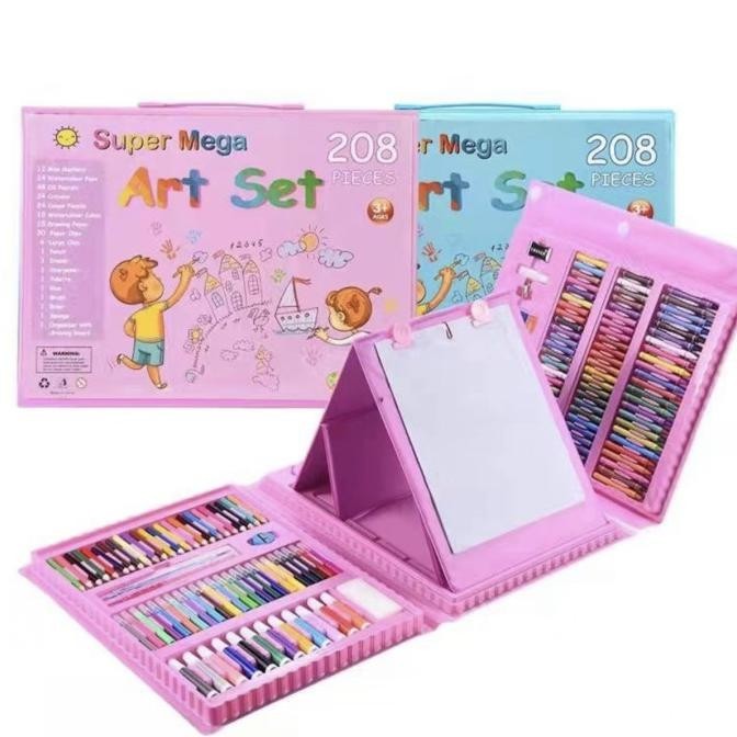 

Crayon Set 208 pcs Pensil Warna Lengkap / Alat menggambar Mewarnai P64T