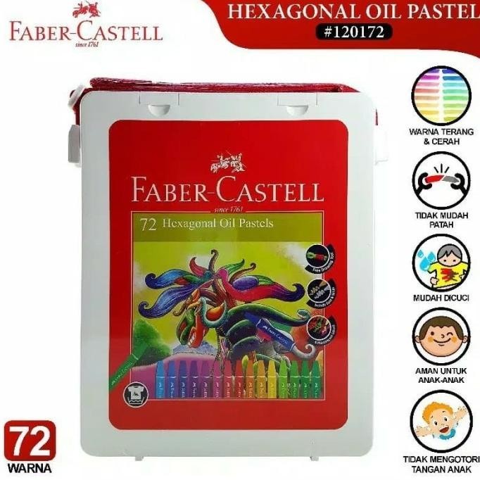 

Crayon 72 Warna Faber Castell / Hexagonal Oil Pastel Faber Castell 72 P64T