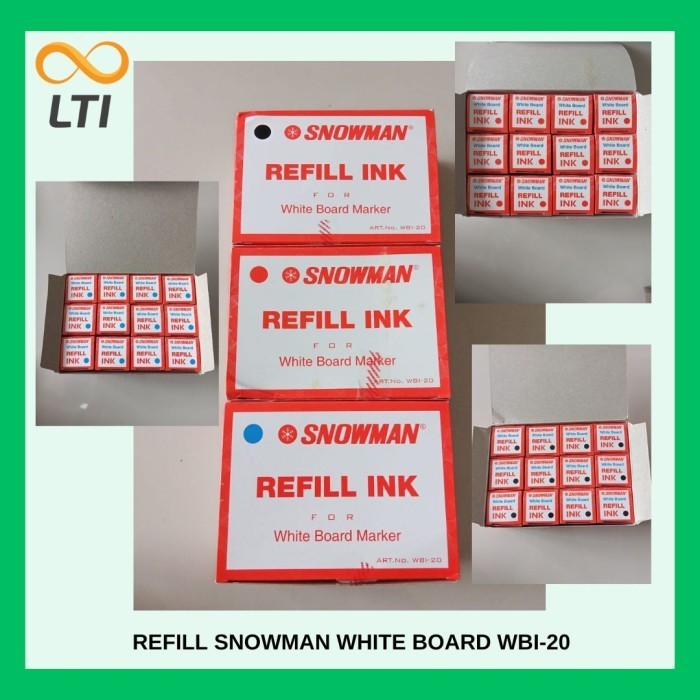 

Tinta Isi Ulang Murah / Snowman Whiteboard Refill Ink Wbi - 20