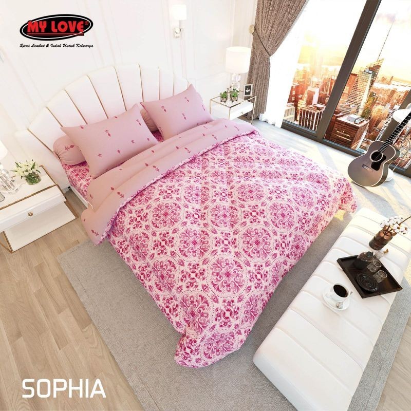 SPREI MY LOVE MOTIF SOPHIA Uk. 180 x 200 x 30 CM