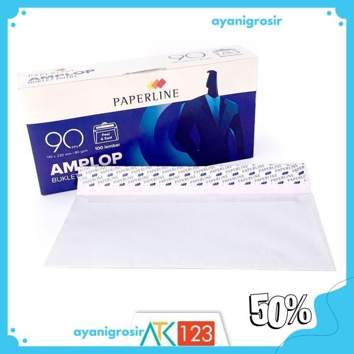 

AMPLOP PUTIH PAPERLINE 90 PPS UK. 110 X 230 MM PRODUK PILIHAN