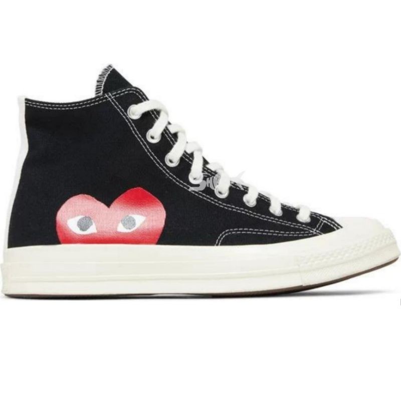CDG Play x Converse Chuck 70 High "Black" 100% Authentic