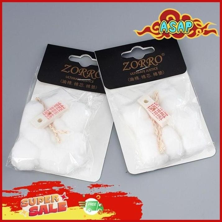 PAKET ZIPPO KAPAS ZIPPO ZORRO - SUMBU / WICK ZIPPO - BATU / FLINT ZIPPO - KARET TUTUP BAWAH ZIPPO - 