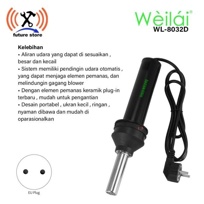 Weilai Wl-8032D Digital Blower Portable Solder Uap Solder Uap
