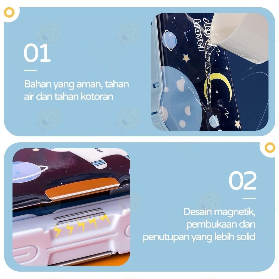 

TEMPAT PENSIL MULTIFUNGSI MOTIF UNTUK ANAK KOTAK PENSIL POLA KARTUN LAPISAN GANDA DAN TUNGGAL DENGAN RAUTAN KAPASITAS LARIS