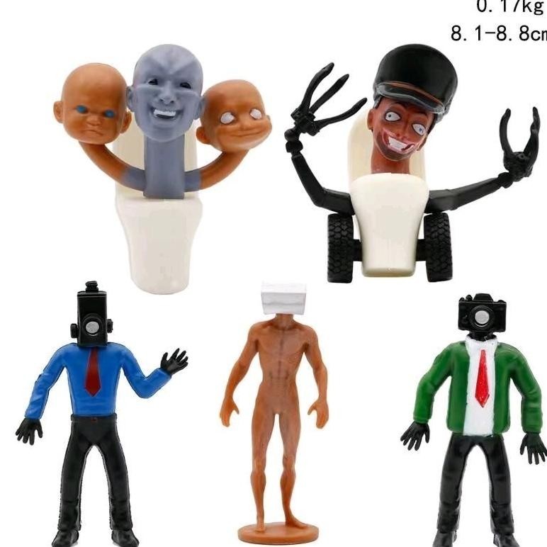 (mainan) skibidi toilet figure mainan anak police man tv spektrum man TERLARIS