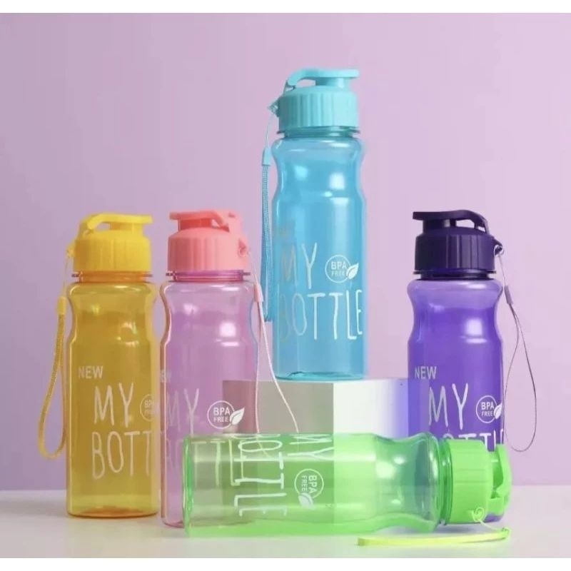 My Bottle Botol Minum Klik Klak NEW DESIGN 550ml Botol Air Minum Plastik Murah Bpa Free Water Bottle
