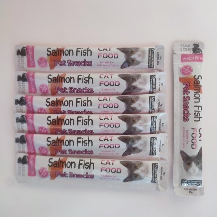 Snack Kucing Yuchang Camilan Kucing Rasa Salmon