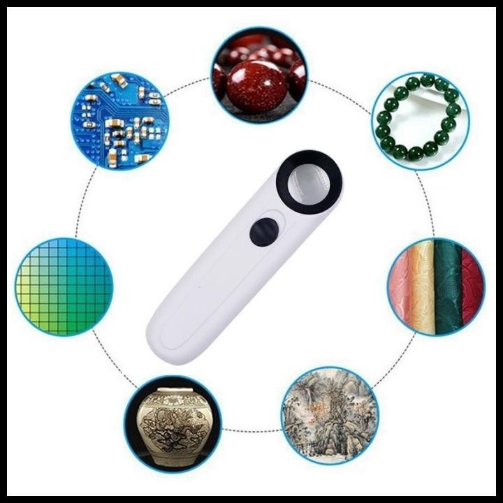 

TERMURAH KACA PEMBESAR LED 40X / LAMPU LUP LENSA MAGNIFIER HANDHELD / MEMBACA !!!!!