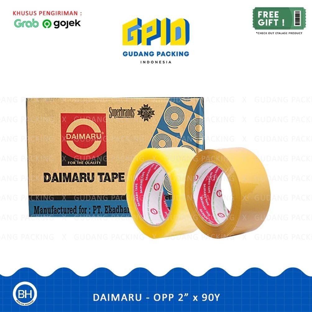 

Lagi Promooo !!! (Gosend/Grab) Daimaru - Lakban 2 Inch / 48Mm X 90Y / 100Y Bening / Coklat