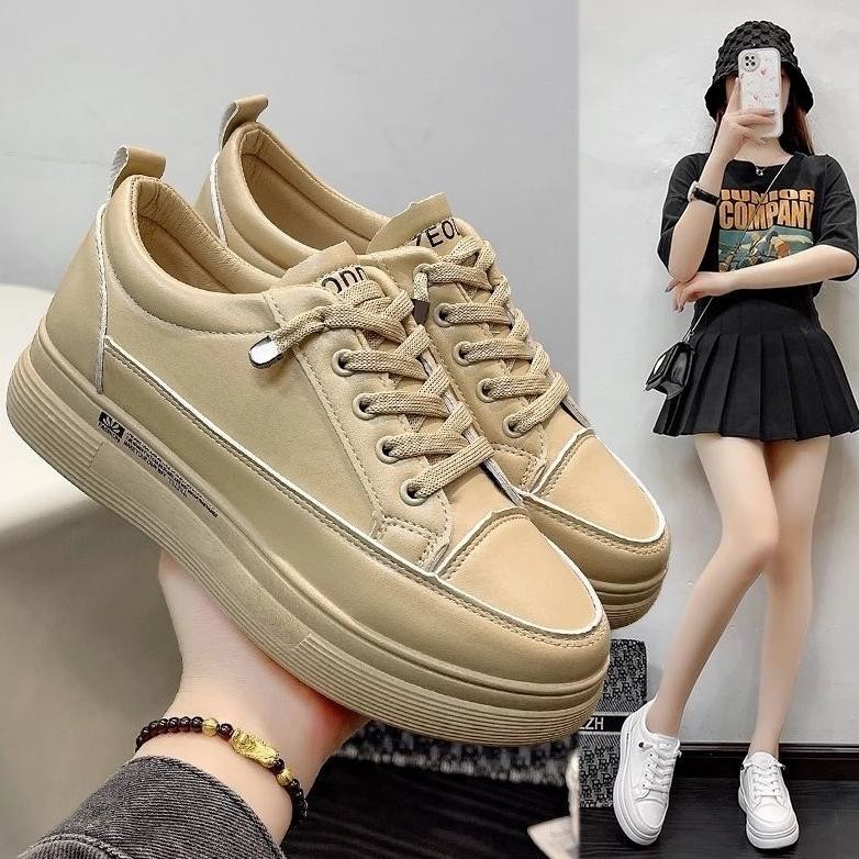 Hasanah36 Sepatu Sneakers Fashion Wanita Korea Sport Shoes Casual Ji-Ung