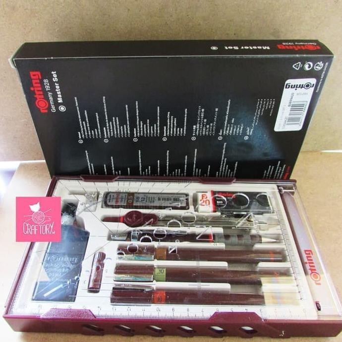 Banyak Promooo  Rotring Rapido College Set 0.2/0.3/0.5 Technical Drawing Pen