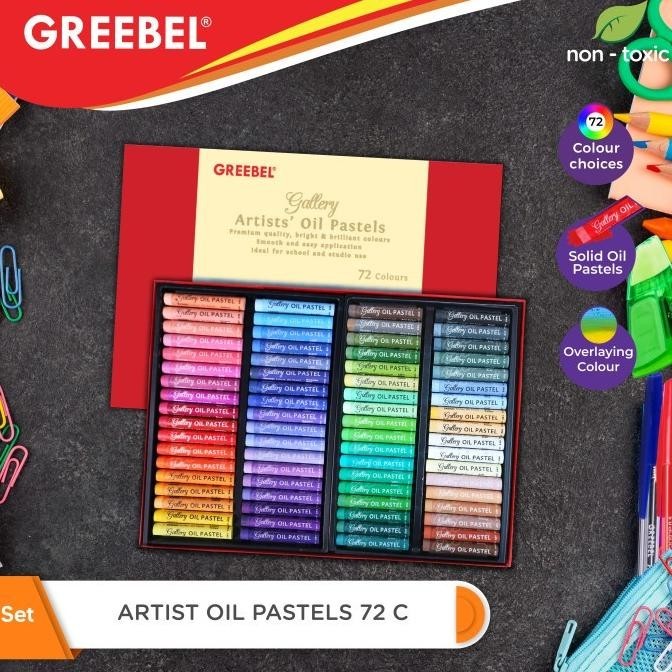 

Sedang Promooo !!! Greebel Artist Oil Pastels 72 Warna Oil & Dry Pastel Crayon Oil Pastel Greebel