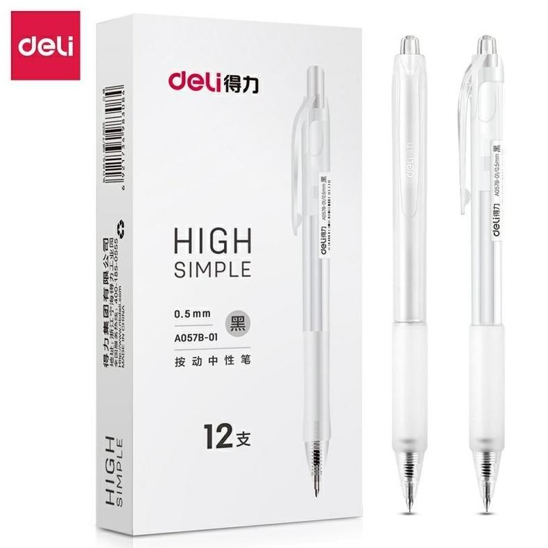 

Deli Gel Pen Retractable Pulpen Cetek Transparan Model Elegan 0.5Mm A057B-01 Qsy0O1F3Gb