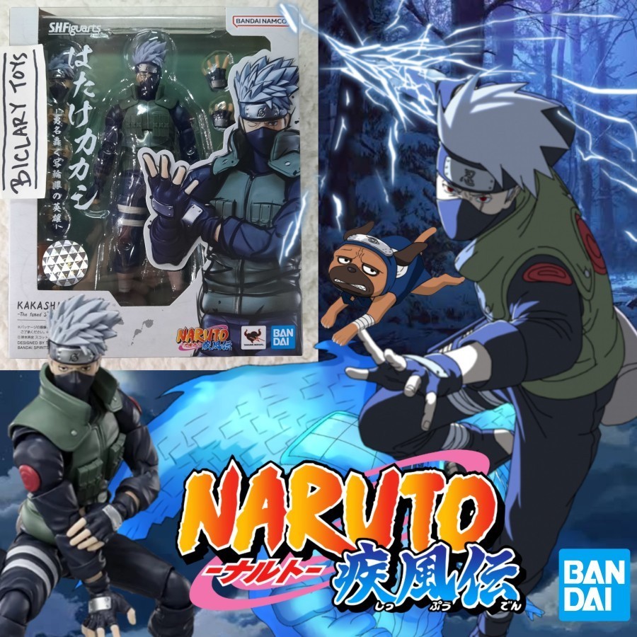 ORIGINAL SHF Kakashi Hatake The Sharingan Hero Naruto Bandai