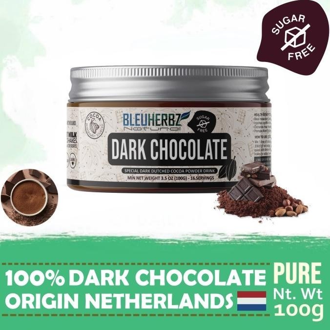 

Dark Chocolate Powder Pure Cocoa Drink Bubuk Coklat Asli Minuman 100gr